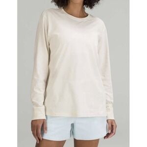 Lululemon Womens Size Small  All Yours Heavyweight Long Sleeve Shirt White Opal